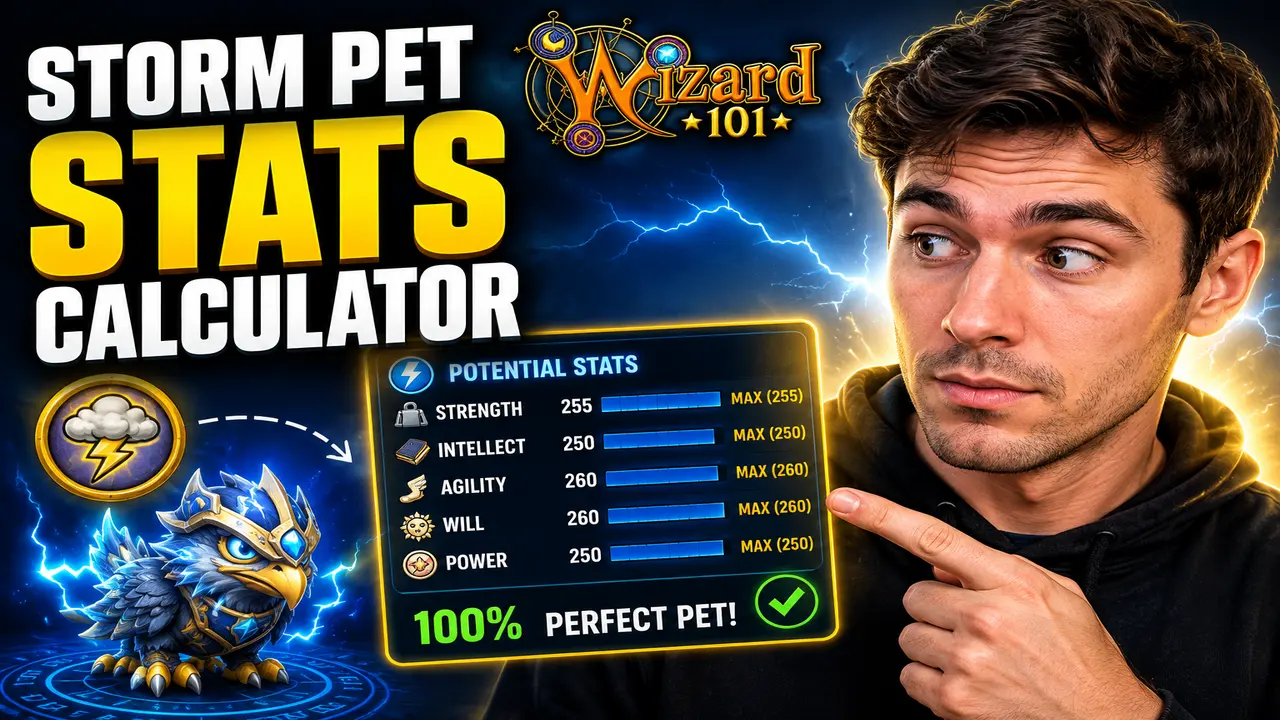 Storm Pet Stats Calculator Wizard101