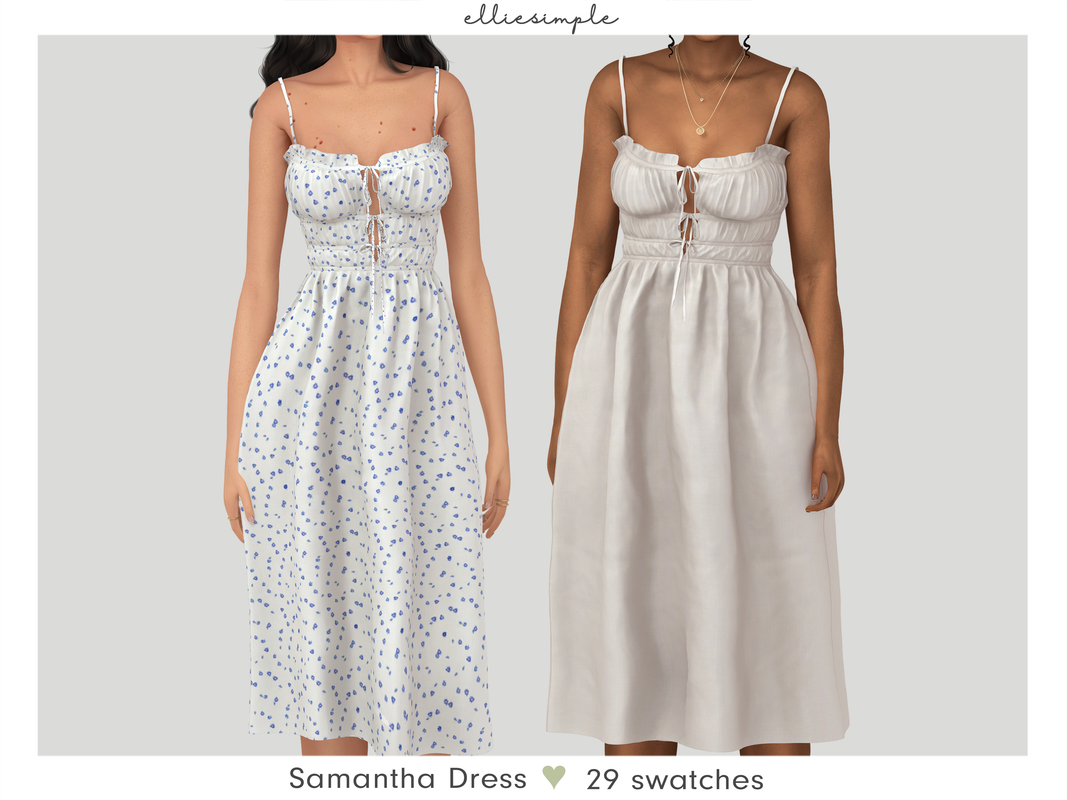 Elliesimple - Samantha Dress - The Sims 4 Create a Sim - CurseForge