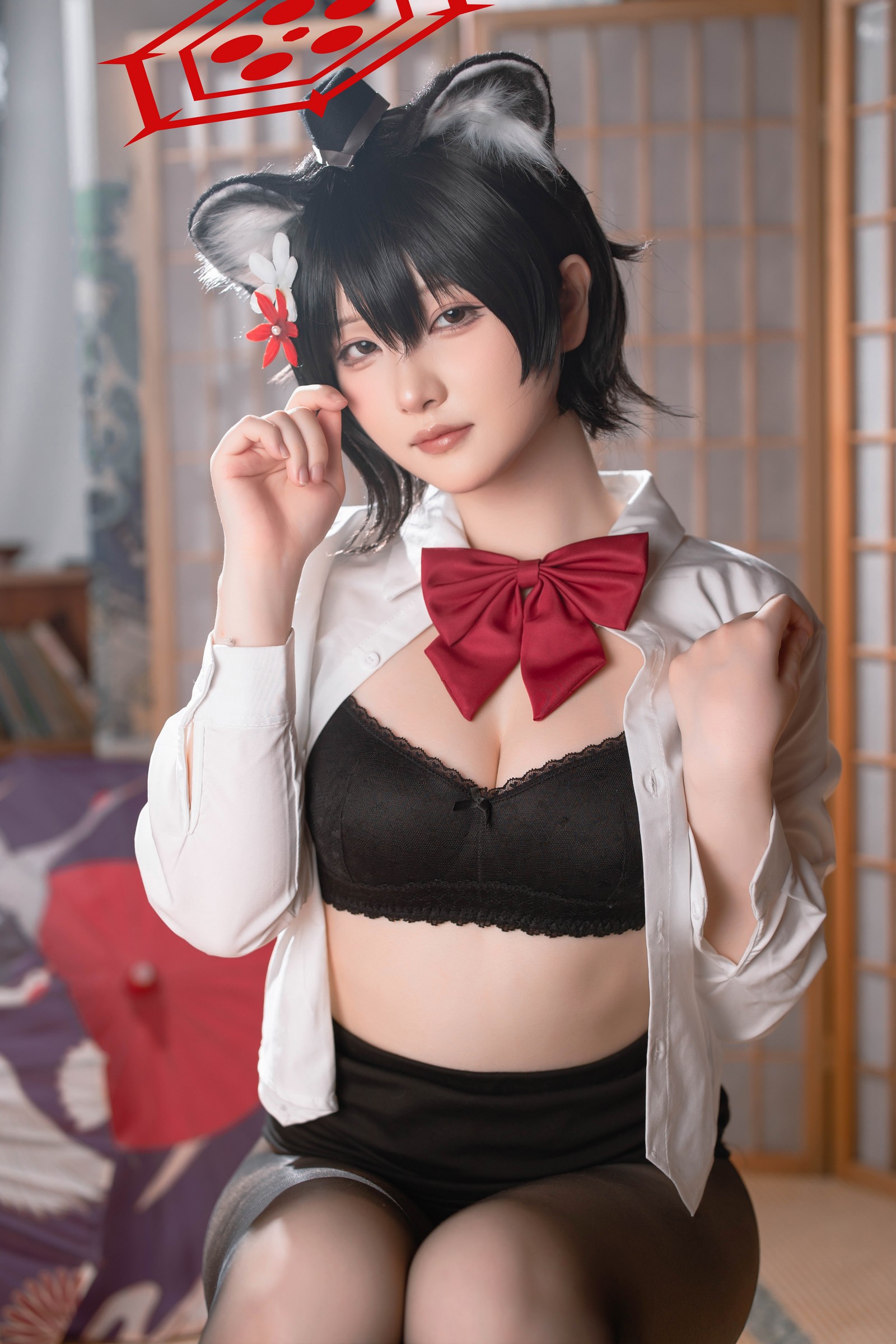 屿鱼 Yuyu 蔚蓝档案 春日椿 导游主题 Cosplay 写真集（55P｜156MB）插图5