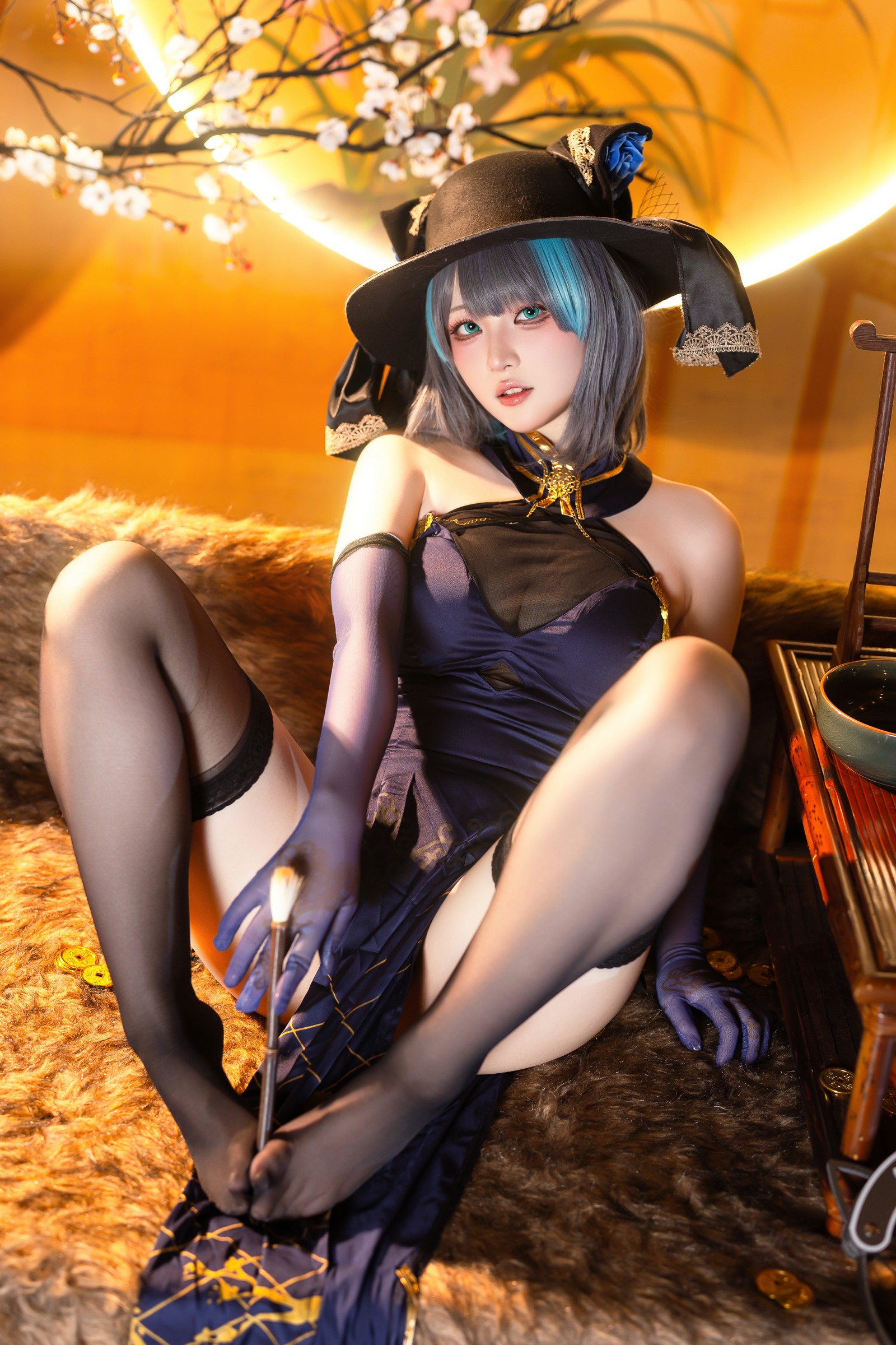 屿鱼 Yuyu 金装猫猫头 原创 Cosplay 写真集（60P｜747MB）插图9