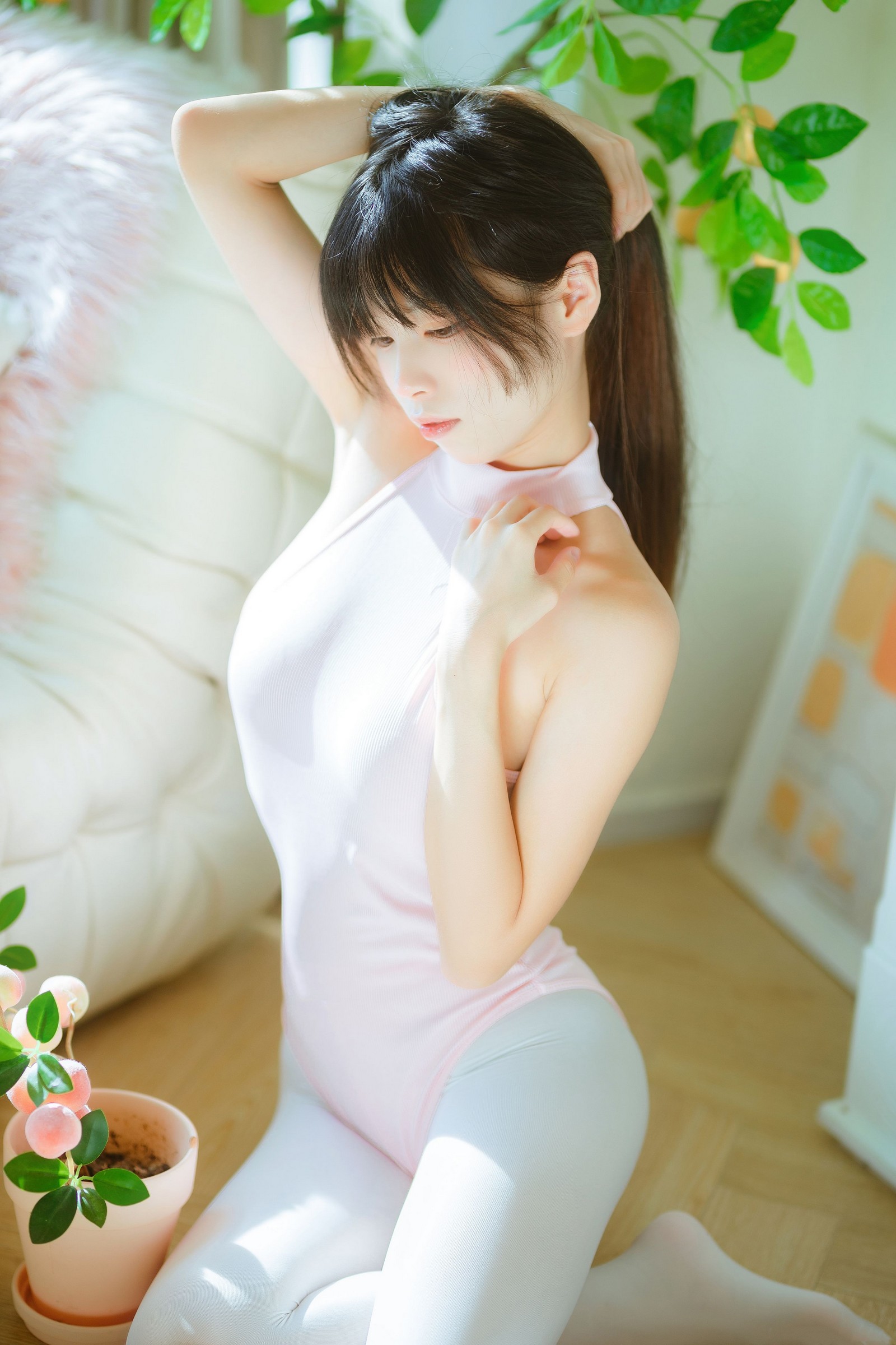 三無人型福利写真：白丝桃子甜美 COS 套图（60P／171.8M）插图5