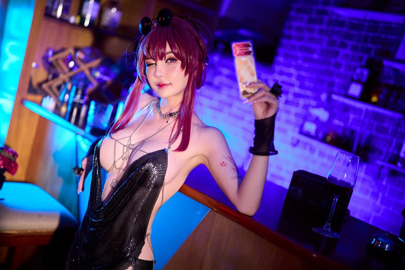 Joyce Lin2x Kafka Bar Night Cosplay Honkai Star Rail 写真 74P插图6