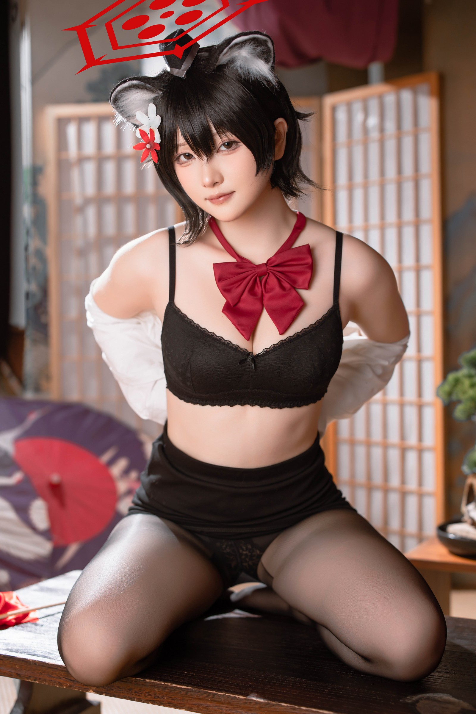 屿鱼 Yuyu 蔚蓝档案 春日椿 导游主题 Cosplay 写真集（55P｜156MB）插图7