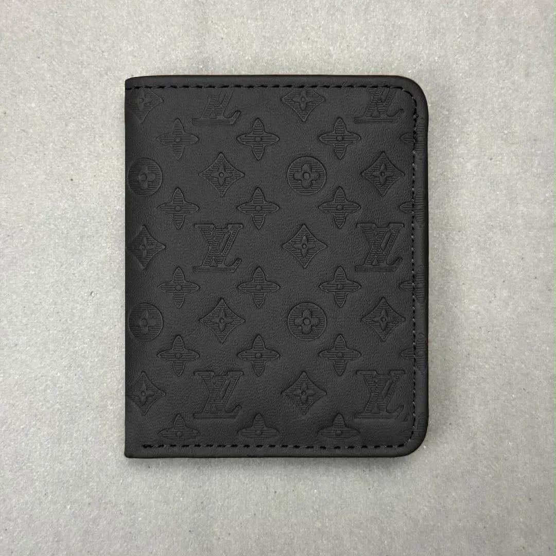 Men's Designer Checkered Pattern Leather Bifold Wallet - Brown & Black