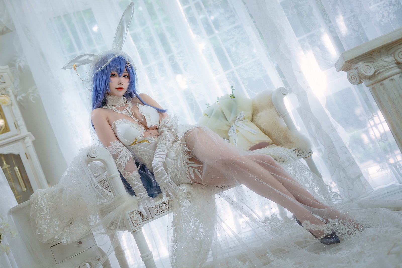 宮本桜 花园花嫁 Cosplay 写真集｜婚纱主题 高清图集（27P｜307MB）插图4