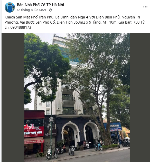 Giá ks đường Trần Phú