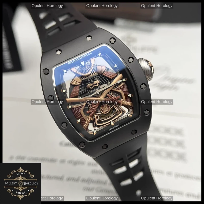 Richard Mille RM 47 Samurai – Black Ceramic Tourbillon 42.7 mm - Super Clone