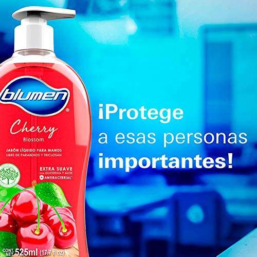 amazon: jabon para manos blumen 1050ml cereza, envio gratis con prime 