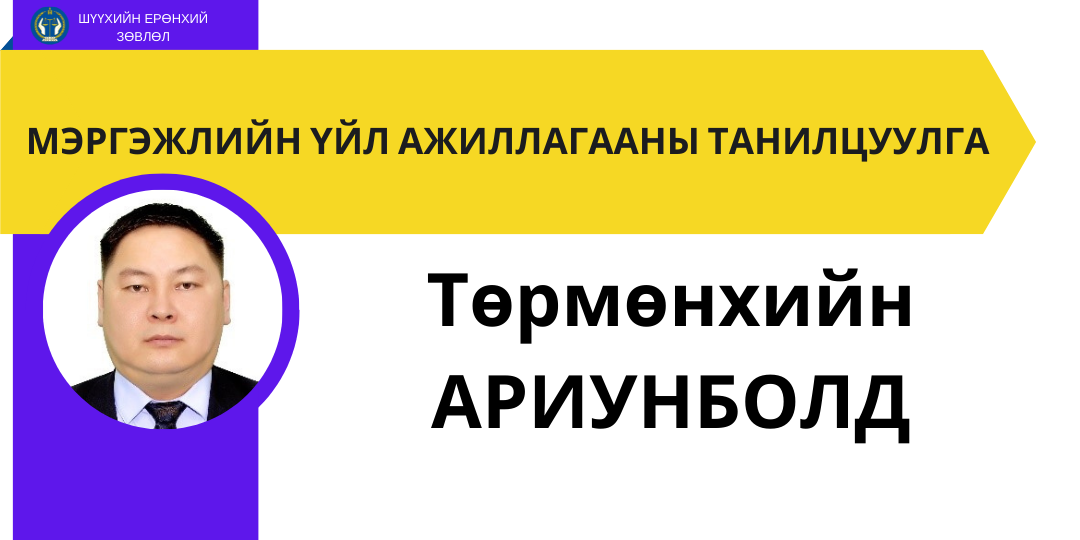 Т.Ариунболдын мэргэжлийн үйл ажиллагааны танилцуулга
