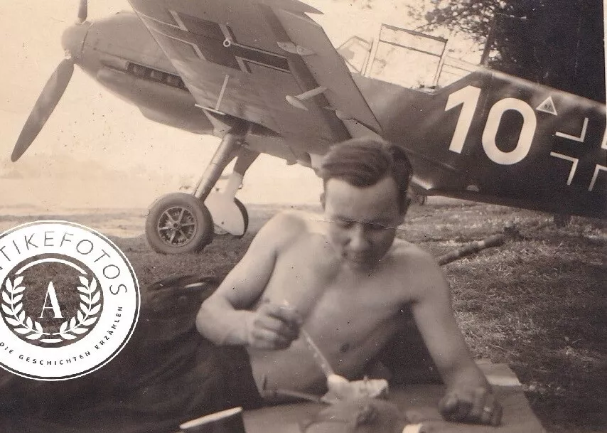 Foto,Me 109,JG 26,Kennung,Wappen,Schlageter,Jäger,Flugzeug,Kanal,Staffel,Tarnung (2)