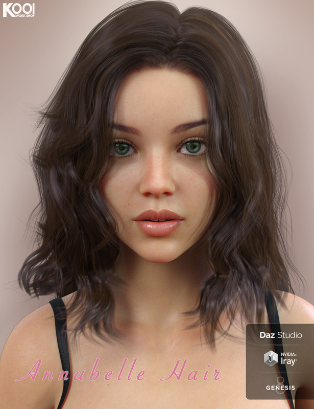 Annabelle Hair for Genesis 8 Female(s) Annabelle Hair for Genesis 8 Female(s)