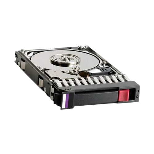 HD HP 1TB em close-up, destacando a etiqueta do modelo e o número da peça (801882-B21).