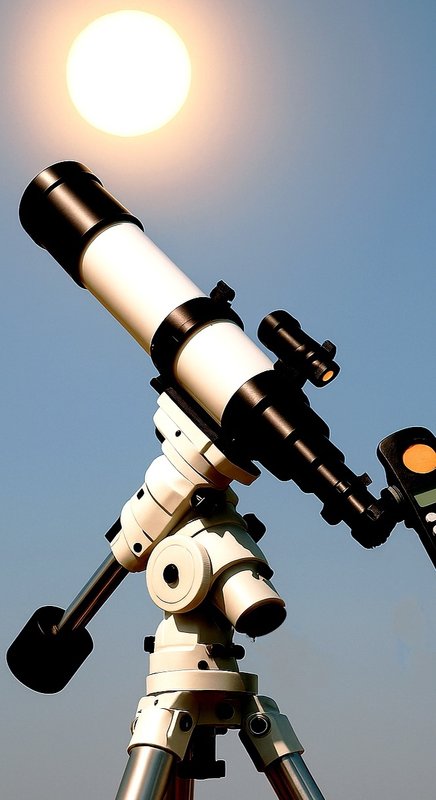buscador solar para observaci�n diurna del Sol con telescopio filtrado