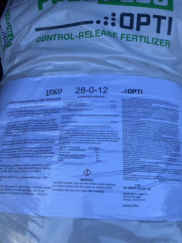 Lesco poly plus 28-0-12 before or after over seeding? | Lawn Care Forum