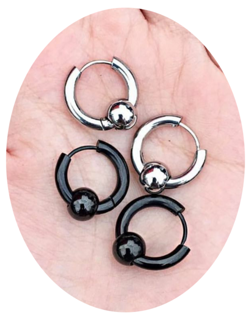 Orecchini A Cerchio Con Faccina Sorridente – 10 Mm – In Acciaio Inossidabile – Unisex – 2 Pezzi – Lucidati A Specchio