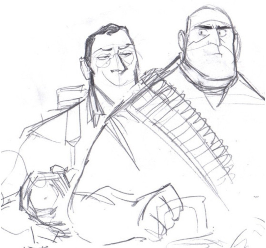 Medic behind heavy.