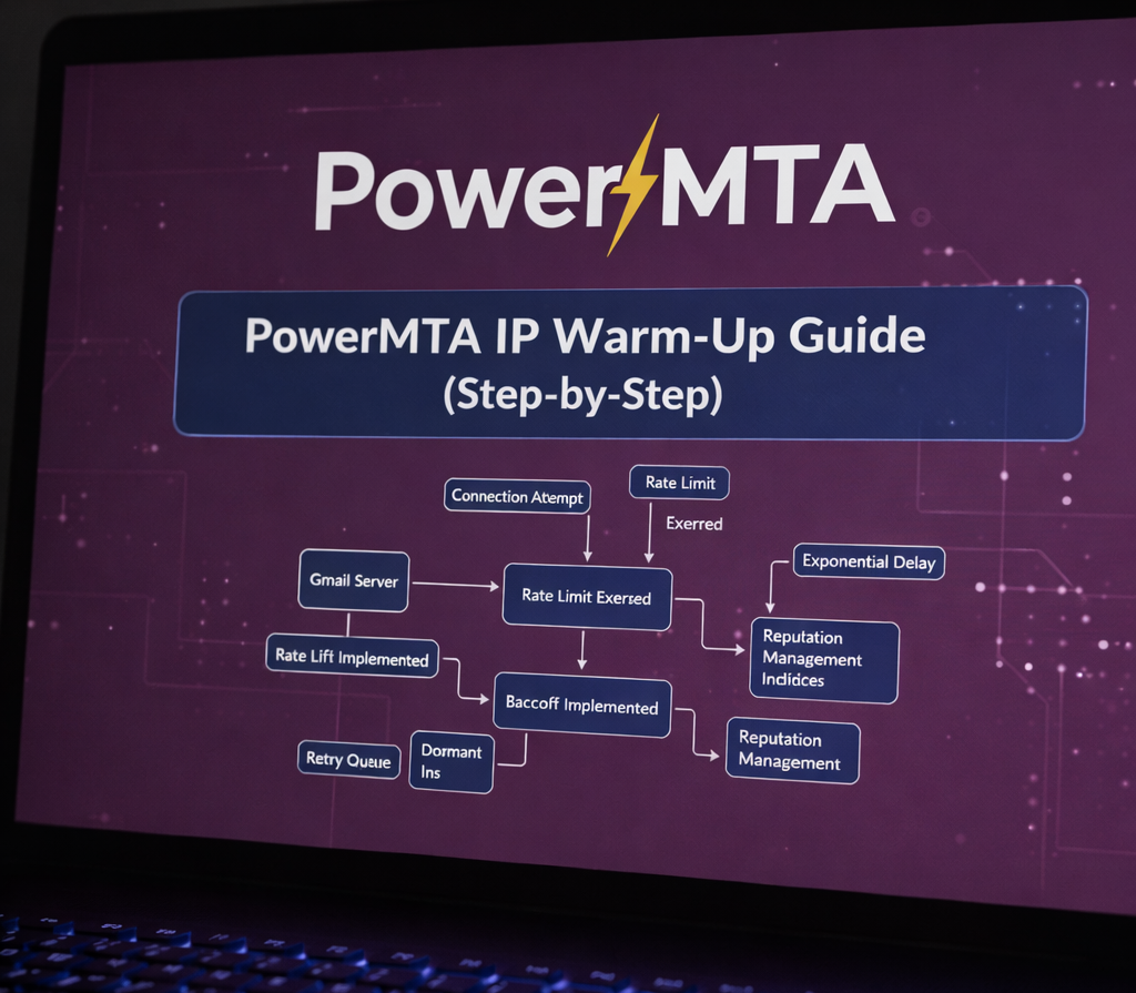 Email IP warm-up sending volume growth chart