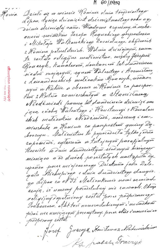 M (Stanislawa Niedzwiedz - Jozef Graczyk) 1919