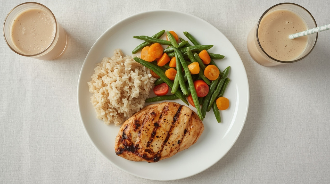 Sample muscle building meal - high protein meal prep for bodybuilding