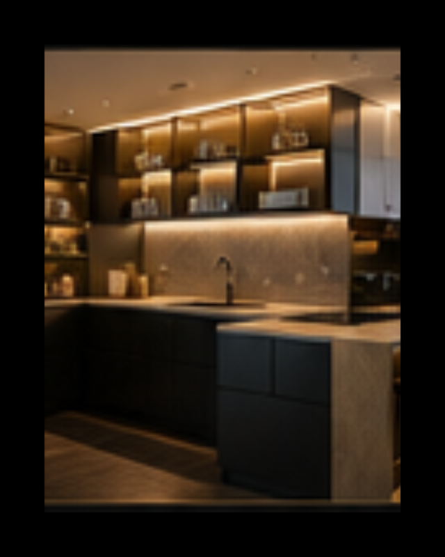 Ambiente com móveis modulares