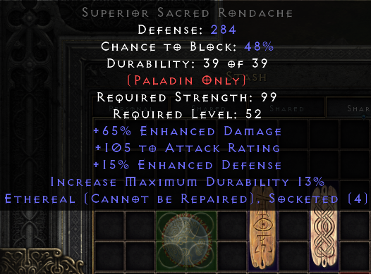 Eth 15ed/65ed Sacred Targe/sacred Rondache - Topic - d2jsp