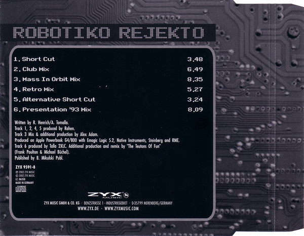 [FLAC] Robotiko Rejekto - Robotiko Rejekto 2002 ZYX Music - ZYX 9591-8 Interior