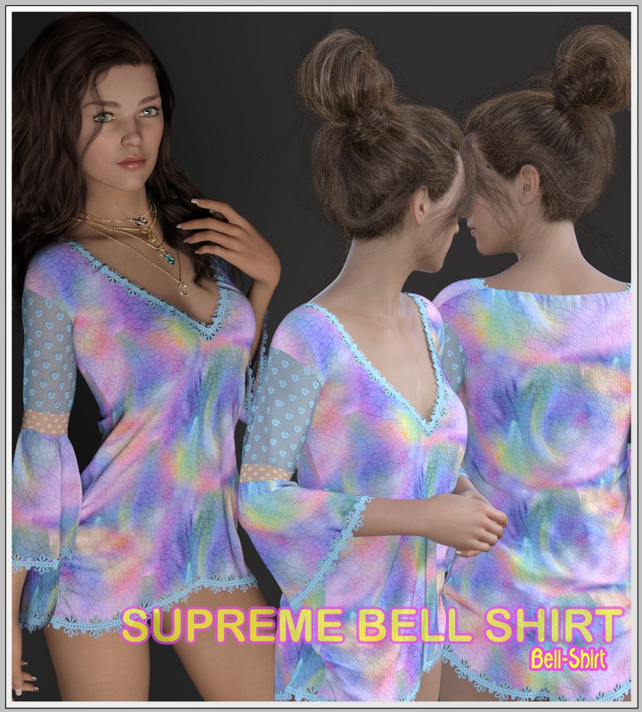 dForce Bell Peasant Top - Supreme by LUNA3D