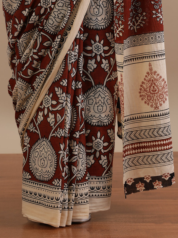 Maroon Bagru Jaal Print 037 5