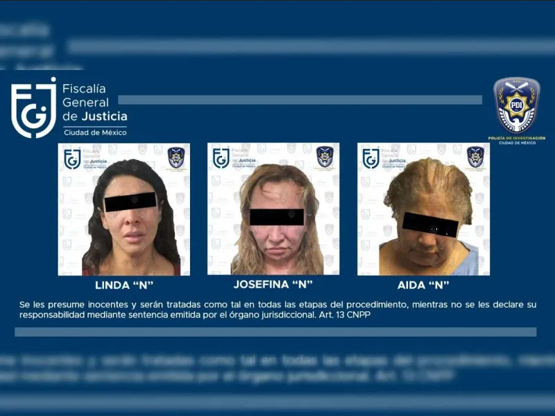 Caen mujeres relacionadas con secuestros en Coyoacán: ‘asalta viejitas’