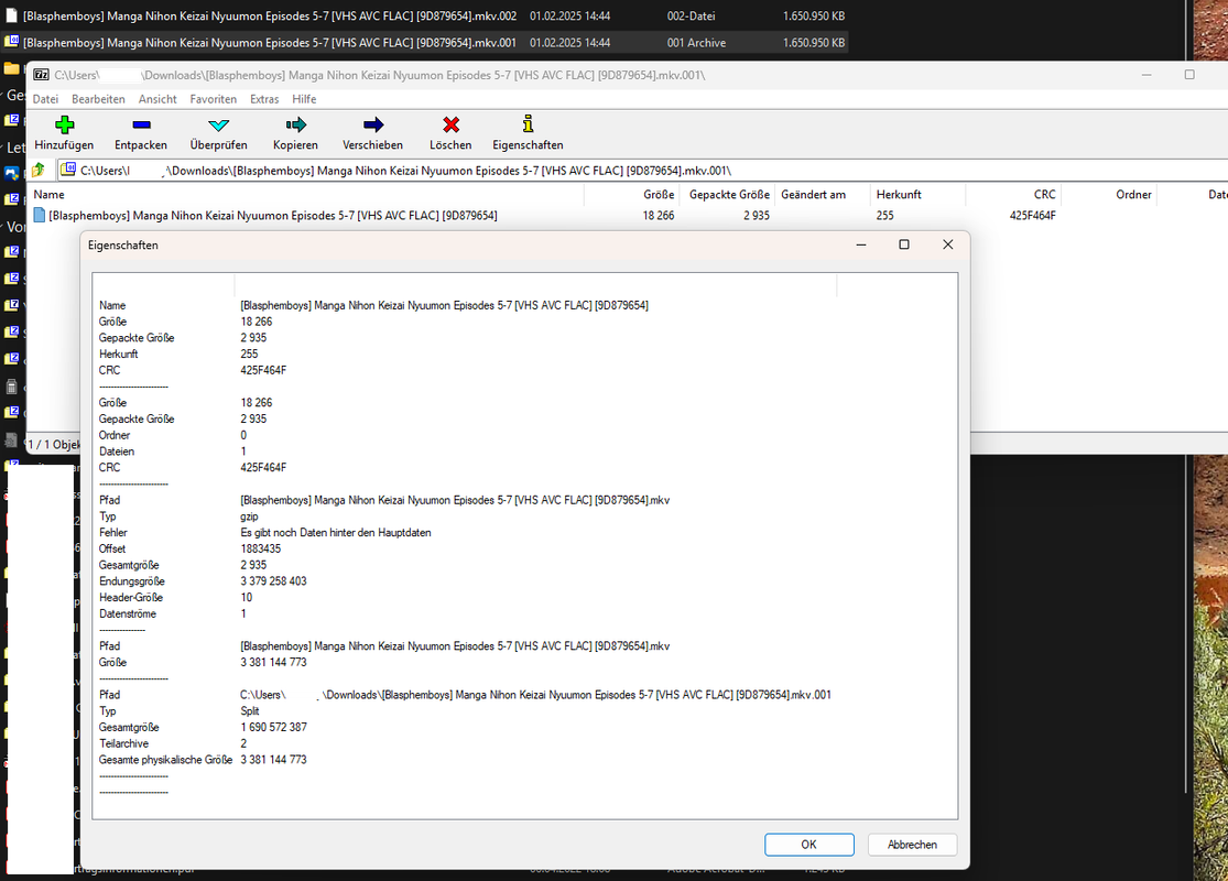 gofile new inside 7zip properties