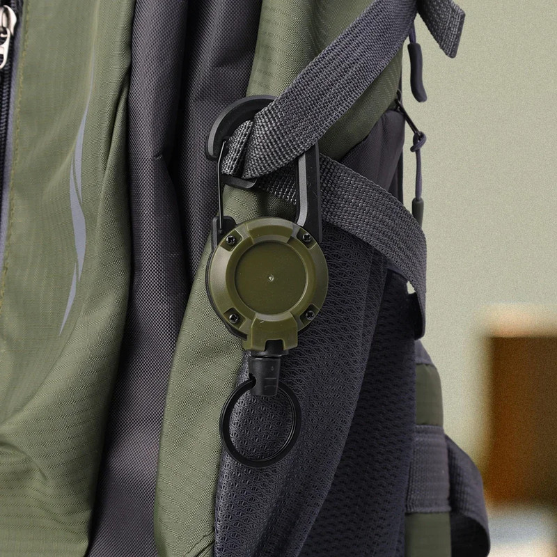 Metal Retractable Key Chain Key Ring Carabiner Detachable Key Chain