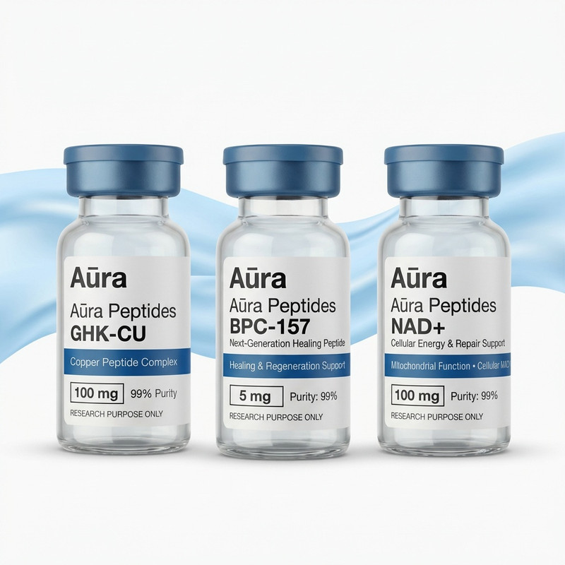 Aūra Peptides product lineup