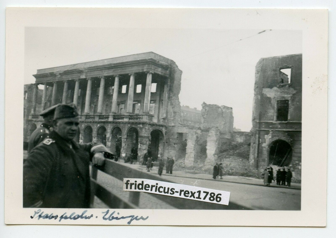 3 Fotos Polen Warschau 1940 Zerstörte Häuser Straßenzüge1