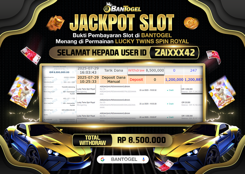 BUKTI JACKPOT LUNAS BANTOGEL