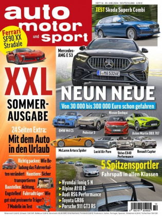 Cover: Auto Motor und Sport Magazin No 14 vom 20  Juni 2024