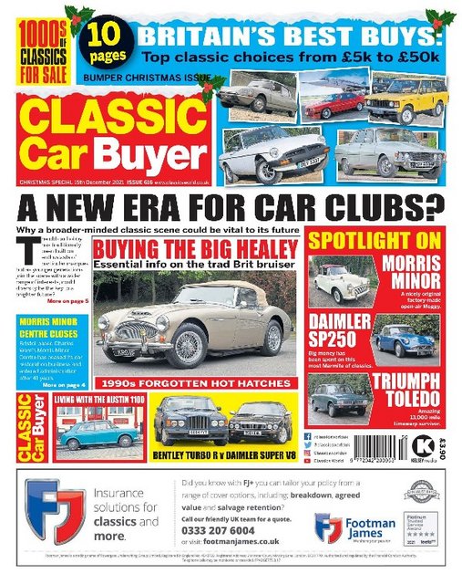 Classic Car Buyer – Issue 616, 15 December 2021