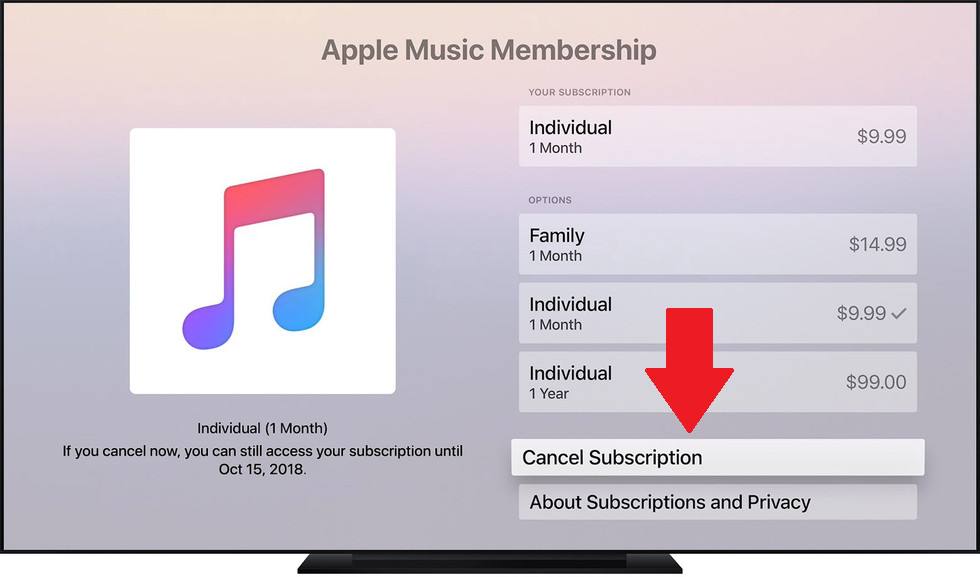Cancel the Apple Music Free Trial