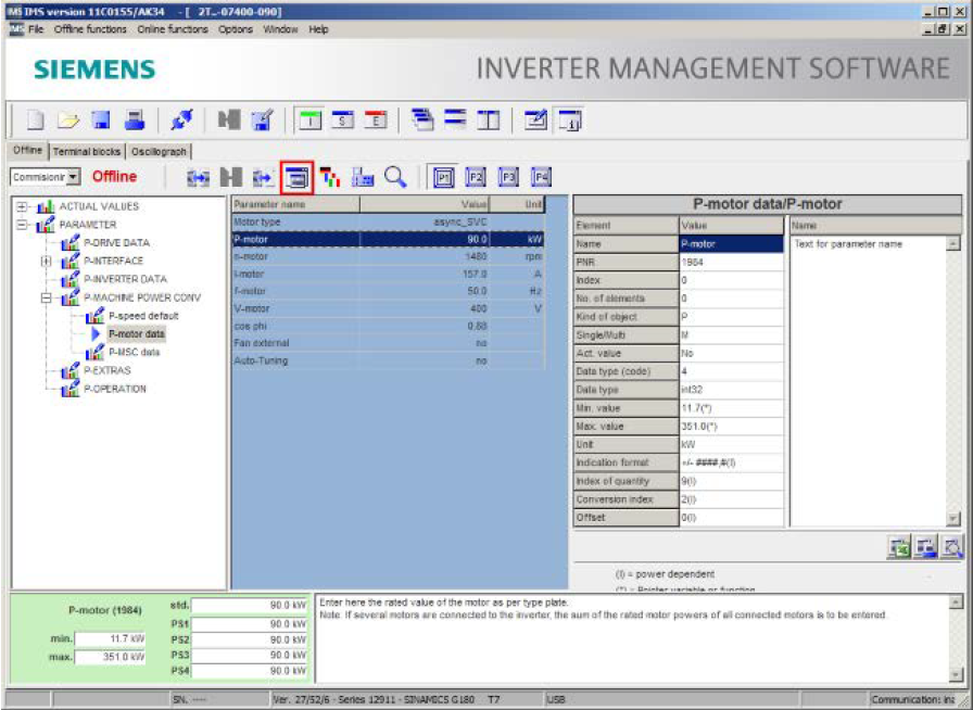 DYNAVERT - WIN Inverter-Management-Software LOHER Dynavert and SINAMICS G180