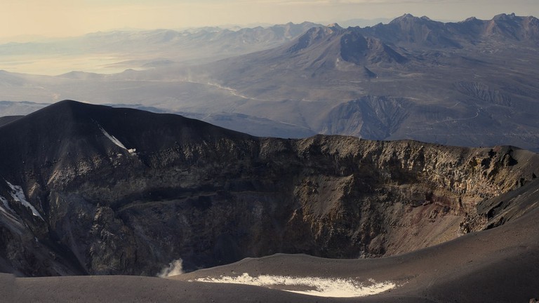 Volcan misti crater en arequipa  