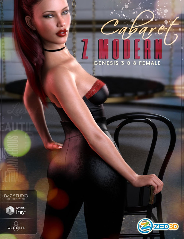 Z Modern Cabaret - Props and Poses for Genesis 3 and 8 Female