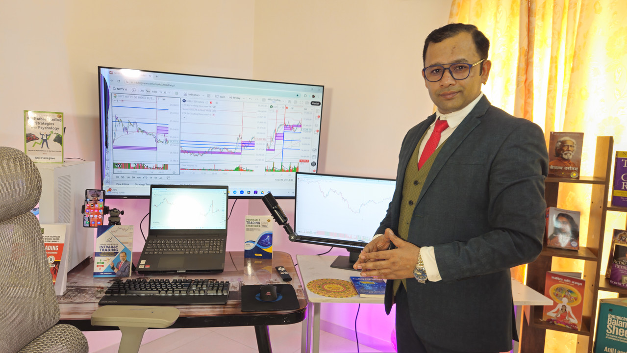 Anil Hanegave trader desk setup used to study why option buyers lose money even when direction is correct