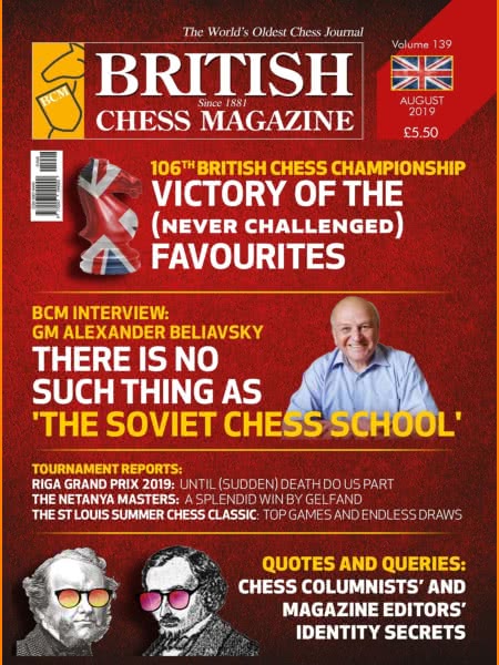 CHESS PERIODICALS :: British Chess Magazine Bcm-2019-08