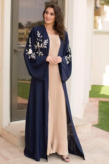 Nukhbaa Black Color Abaya with Inner Dress