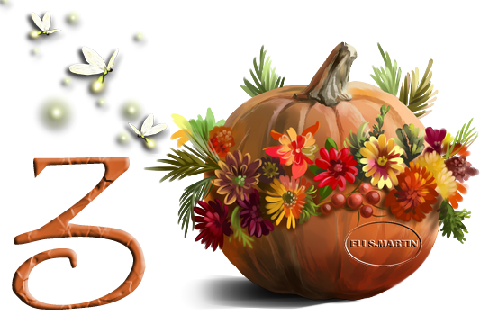 Calabaza con flores Z