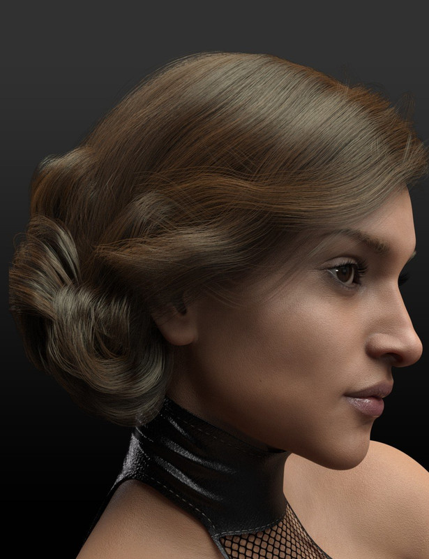 dforce side swept updo hair for genesis 3 and 8 females 00 main