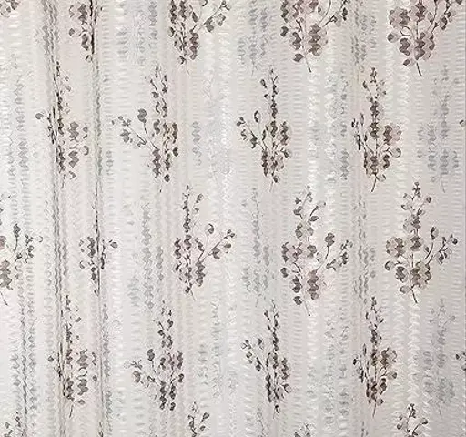 PREMIUM FLORAL NET PRINT CURTANS,SET OF 1 Color 5 (R706)