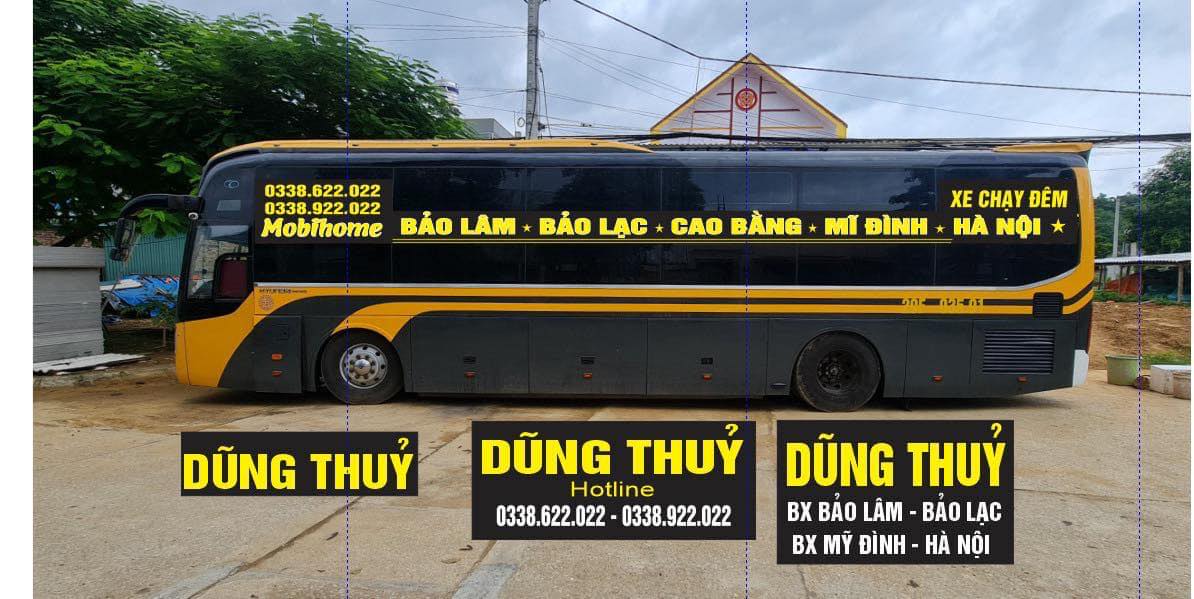 Nhà xe Dũng Thủy: Bảo Lâm - Nguyên Bình - Bắc Ninh - - Bắc Giang - Hà Nội
