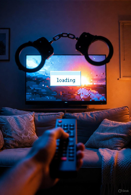 TV Pirata: Cinto no Sofá, Algemas na Porta? O Risco Real de Binge-Watching Ilegal em 2025