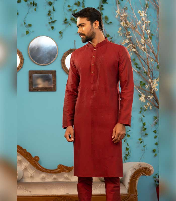 Men’s Exclusive Punjab & Pajama : E/D Maroon