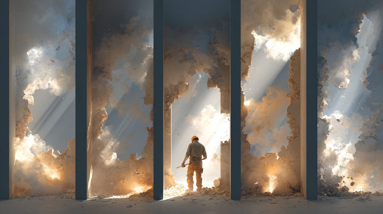 Этапы демонтажа стены для создания проема